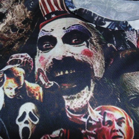 Horror Movie Villans Tee, M Collage, Short sleeve, Multicolor, Slashers, T-shirt - Picture 8 of 11